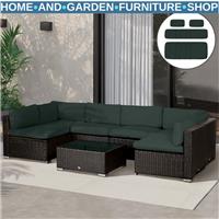 Garden Rattan Sofa Cushion Polyester Cover Replacement No Cushion Included Grey