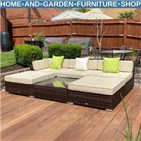 5 Seater Rattan Garden Sofa Set with Coffee Table for Patio Outdoor Lounge Seats