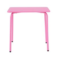 Kids Metal Table Pink Outdoor Garden Dining Bistro Garden Table