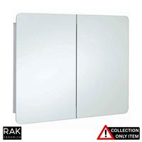 RAK Duo Stainless Steel Double Door Bathroom Mirror Cabinet 660x800mm - 12SL380