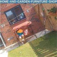 2-Seat Kids Canopy Swing Chair with Adjustable Awning & Seat Belt Monkey Pattern