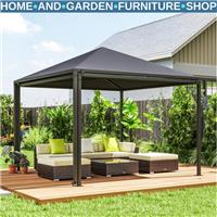Gazebo Canopy PA Coating with Smooth-Rolling Wheels & Built-In Brakes Dark Grey
