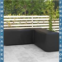 Furniture Cover L-Shaped Oxford Fabric Waterproof & Anti-UV w/ PU Coating Black