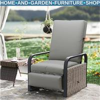 Recliner Chair Alloy Steel Frame Powder Coated w/ Non-Slip Foot Pads Mixed Grey
