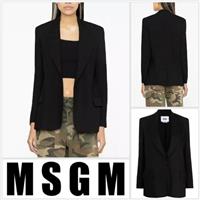 MSGM Blazer Jacket Coat Size UK 10  Designer Lined MADE IN ITALY - Black