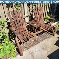 Wooden Patio Bench 2 Seater Loveseat Coffee Table Garden Chair Outdoor Furniture