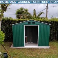 Metal Garden Storage Shed 9 x 6ft with Lockable Double Doors and Foundation Kit