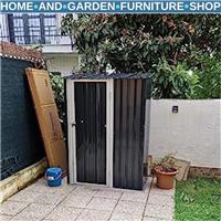 Outdoor Steel Storage Shed Garden Tool Shed with Lockable Door for Use Backyard