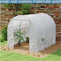 2 x 2.5m Walk In Polytunnel Greenhouse with Windows Roll Up Door Steel Frame