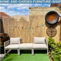 Outdoor Garden 3-in-1 Chair, Coffee Table, and Lounger Sofa with Steel Frame