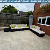 8 Piece Rattan Garden Sofa Set Outdoor Lounge Furniture with Cushions and Table