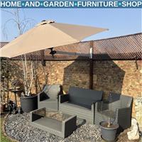 Wall Mounted Parasol 180 Degree Canopy Outdoor Patio Umbrella for Garden Porch