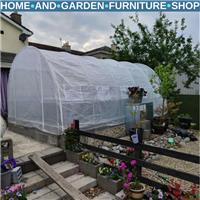 6x3x2 m Walk-In Polytunnel Greenhouse with Steel Frame Reinforced Cover and Door