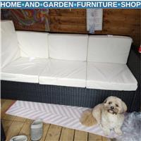 Rattan 3 Seater Garden Sofa Outdoor Patio Furniture with Aluminium Frame Seating