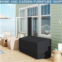 Furniture Cover 3-Seater Bistro Sofa Set Protective w/ Click-Close Strap Black