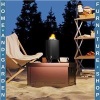 Fire Pit Portable Smokeless Powder Coated Stainless Steel With Poker Black