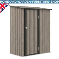 Metal Garden Shed Heavy Duty Outdoor Storage Shed for Tools Patio Backyard Grey