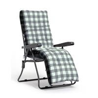 Habitat Folding Recliner Garden Chair Grey 6 Positions