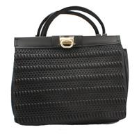 Fiorelli Flossy Black Handbag Weave Grab Bag Ladies Crossbody Hand Bag For Her