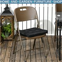 Chair Seat Cushion Pad 40x40cm With Ties Replacement Dining Garden Black Seating