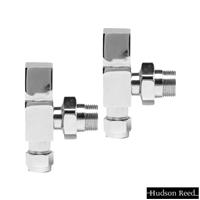 Hudson Reed Chrome Angled Pure Square Radiator Valve Pack HT324
