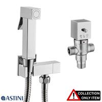 Astini Vellamo Chrome Square Thermostatic Valve & Douche Diverter Kit - CLR0885