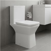 Comfort Height Toilet Close Coupled Rimless Square Design Soft Close Seat