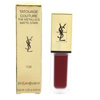 YSL Red Lipstick Tatouage Couture The Metallics 106 Gilded Fuchsia Rivals