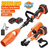 Cordless Leaf Blower 2 Batteries Garden Snow Dust Corner Electric Air Blower