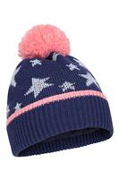 Mountain Warehouse Star Kids Fleece Lined Pom Beanie In Navy - One Size