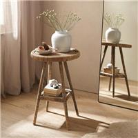 The White Company Rustic Cartmel Side Table Home Woven Rattan Handmade Lounge-