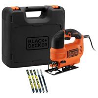 Black Decker 500W Corded Jigsaw Variable Speed Pendulum Bevel Cut Case Open Box