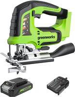 Greenworks JSD401 Cordless Jig Saw25.4 mm3000spm with Battery and Charger