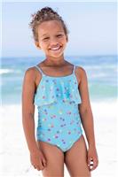 Mountain Warehouse Girls Ruffle Swimsuit Kids High Stretch Beach Summer Swimwear - 2 - 3 Years Regular