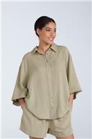 Animal Nova Womens Linen Shirt In Pale Green - 6-8 - 6-8 Regular
