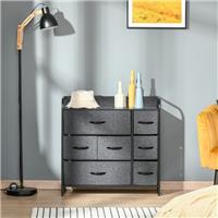 HOMCOM 3-Tier Fabric Bedroom Dresser with 7 Foldable Drawers Refurbished