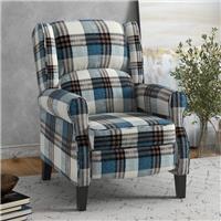 HOMCOM Recliner Chair Living Room Wingback Chair w/ Padded Armrest Refurbished