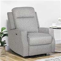 HOMCOM Electric Armchair, Fabric Recliner Chair with USB Port Refurbished