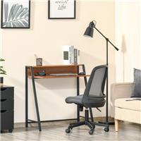 HOMCOM 2-Tier Storage Computer Workstation with Shelf, Walnut Refurbished