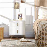 HOMCOM 2 Drawer Dresser, Chest of Drawers Storage Cabinet, Refurbished
