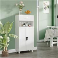 HOMCOM Kitchen Cupboard Storage Cabinet with Drawer, Countertop, Refurbished