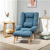 HOMCOM Recliner w/ Ottoman 3-Position Adjustable Reclining Lounger Refurbished