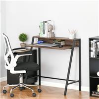 HOMCOM 2-Tier Storage Computer Workstation Metal Frame Refurbished