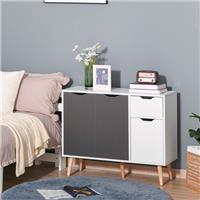 HOMCOM Storage Cabinet, Floor Standing Sideboard with Drawer, Refurbished