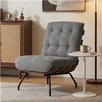 HOMCOM Accent Chair, Reading Chair with Spring Cushion, Refurbished
