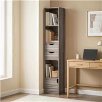 HOMCOM Bookcase with Drawers Adjustable Shelf 158 cm Refurbished