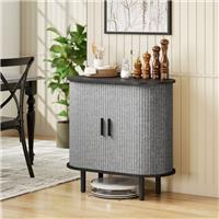 HOMCOM Modern Sideboard w/ 2 Sliding Doors Tambour Kitchen Cupboard Refurbished