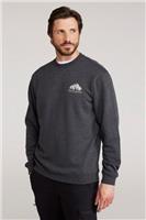Mountain Warehouse Mens Adventure Mountain Graphic Sweatshirt In Charcoal - 4XL - 4XL Regular