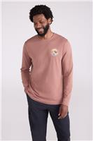 Mountain Warehouse Mens Circle Mountain Sunset Graphic Long Sleeved T-Shirt In - XS Regular