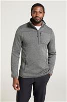 Mountain Warehouse Helford Men's Half Zip Fleece Gents Cosy Funnel Top - 2XS Regular